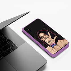 Чехол iPhone XS Max матовый Face Star, цвет: 3D-фиолетовый — фото 2