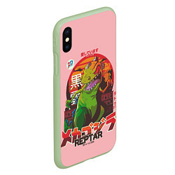 Чехол iPhone XS Max матовый Godzilla Reptar, цвет: 3D-салатовый — фото 2