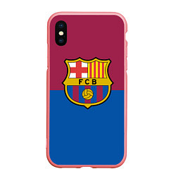 Чехол iPhone XS Max матовый Barcelona FC: Duo Color, цвет: 3D-баблгам
