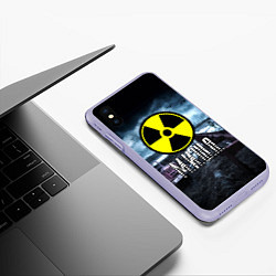 Чехол iPhone XS Max матовый S.T.A.L.K.E.R: Миша, цвет: 3D-светло-сиреневый — фото 2