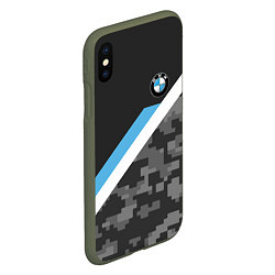 Чехол iPhone XS Max матовый BMW: Pixel Military, цвет: 3D-темно-зеленый — фото 2