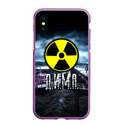Чехол iPhone XS Max матовый S.T.A.L.K.E.R: Дима, цвет: 3D-фиолетовый