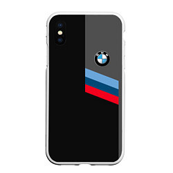 Чехол iPhone XS Max матовый BMW БМВ, цвет: 3D-белый