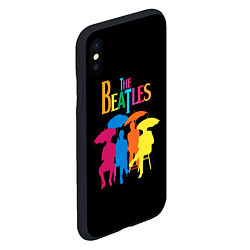 Чехол iPhone XS Max матовый The Beatles: Colour Rain, цвет: 3D-черный — фото 2