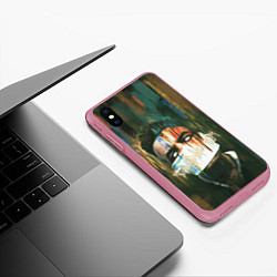 Чехол iPhone XS Max матовый Sayonara Boy: Dark side, цвет: 3D-малиновый — фото 2