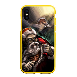 Чехол iPhone XS Max матовый Bad Santa Claus