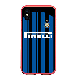 Чехол iPhone XS Max матовый Inter FC: Home 17/18, цвет: 3D-красный