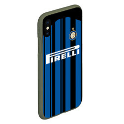 Чехол iPhone XS Max матовый Inter FC: Home 17/18, цвет: 3D-темно-зеленый — фото 2