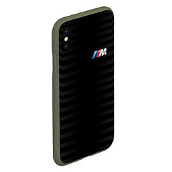 Чехол iPhone XS Max матовый BMW M BLACK & GREY, цвет: 3D-темно-зеленый — фото 2