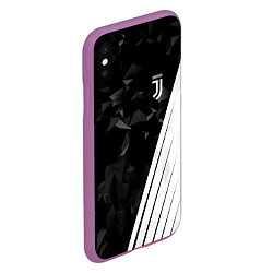 Чехол iPhone XS Max матовый FC Juventus: Abstract, цвет: 3D-фиолетовый — фото 2