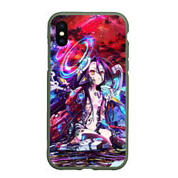 Чехол iPhone XS Max матовый No Game No Life Zero, цвет: 3D-темно-зеленый