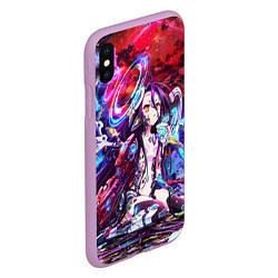 Чехол iPhone XS Max матовый No Game No Life Zero, цвет: 3D-сиреневый — фото 2