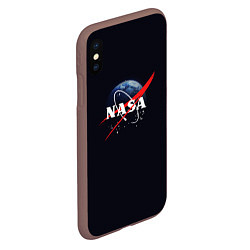 Чехол iPhone XS Max матовый NASA: Black Space, цвет: 3D-коричневый — фото 2