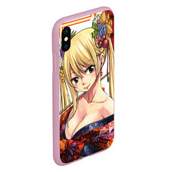 Чехол iPhone XS Max матовый Fairy Tail, цвет: 3D-розовый — фото 2