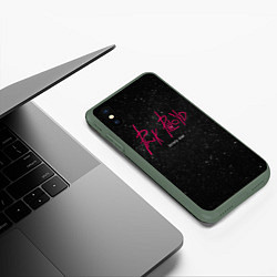 Чехол iPhone XS Max матовый Pink Phloyd: Lonely star, цвет: 3D-темно-зеленый — фото 2