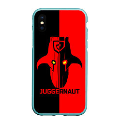 Чехол iPhone XS Max матовый Juggernaut Blood, цвет: 3D-мятный