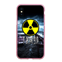 Чехол iPhone XS Max матовый STALKER - ТИМУР, цвет: 3D-розовый
