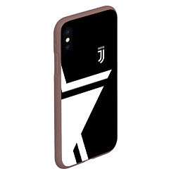 Чехол iPhone XS Max матовый FC Juventus: Star, цвет: 3D-коричневый — фото 2