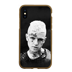 Чехол iPhone XS Max матовый Lil Peep: Black Edition, цвет: 3D-коричневый