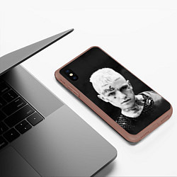 Чехол iPhone XS Max матовый Lil Peep: Black Edition, цвет: 3D-коричневый — фото 2