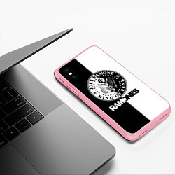 Чехол iPhone XS Max матовый Ramones B&W, цвет: 3D-баблгам — фото 2