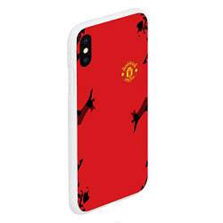 Чехол iPhone XS Max матовый FC Manchester United: Red Original, цвет: 3D-белый — фото 2