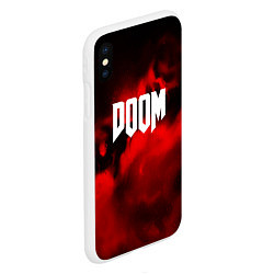 Чехол iPhone XS Max матовый DOOM: Red Fog, цвет: 3D-белый — фото 2