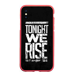 Чехол iPhone XS Max матовый Skillet: We Rise, цвет: 3D-красный