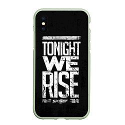 Чехол iPhone XS Max матовый Skillet: We Rise, цвет: 3D-салатовый