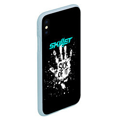 Чехол iPhone XS Max матовый Skillet: Sick of it, цвет: 3D-голубой — фото 2