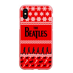 Чехол iPhone XS Max матовый The Beatles: New Year, цвет: 3D-баблгам