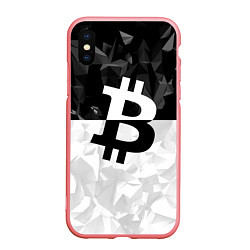 Чехол iPhone XS Max матовый Bitcoin: Poly Style, цвет: 3D-баблгам