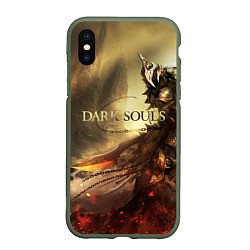 Чехол iPhone XS Max матовый Dark Souls: Dark Knight, цвет: 3D-темно-зеленый