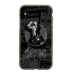 Чехол iPhone XS Max матовый AC/DC: Black Devil