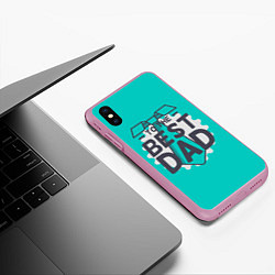 Чехол iPhone XS Max матовый To the best Dad, цвет: 3D-розовый — фото 2