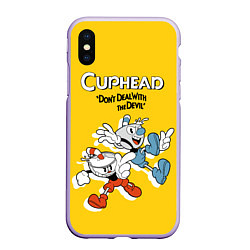 Чехол iPhone XS Max матовый Cuphead: Don't deal with the Devil, цвет: 3D-светло-сиреневый