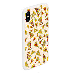 Чехол iPhone XS Max матовый Pizza Love, цвет: 3D-белый — фото 2