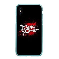 Чехол iPhone XS Max матовый My Chemical Romance: Blood, цвет: 3D-мятный