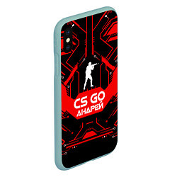 Чехол iPhone XS Max матовый CS:GO Андрей, цвет: 3D-мятный — фото 2