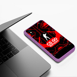 Чехол iPhone XS Max матовый CS:GO - Вардан, цвет: 3D-фиолетовый — фото 2