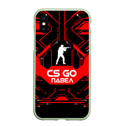 Чехол iPhone XS Max матовый CS:GO - Павел, цвет: 3D-салатовый