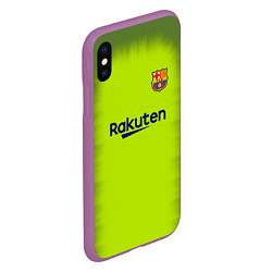 Чехол iPhone XS Max матовый FC Barcelona: Home 18/19, цвет: 3D-фиолетовый — фото 2