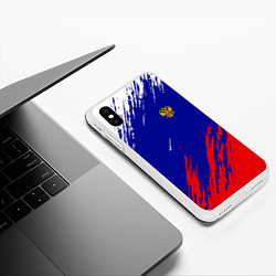 Чехол iPhone XS Max матовый RUSSIA SPORT, цвет: 3D-белый — фото 2