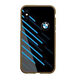 Чехол iPhone XS Max матовый BMW SPORT, цвет: 3D-коричневый