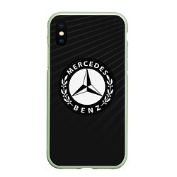 Чехол iPhone XS Max матовый Mercedes-Benz, цвет: 3D-салатовый