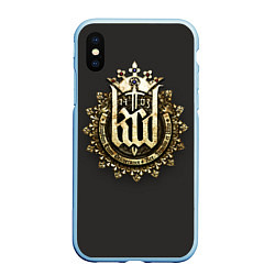 Чехол iPhone XS Max матовый Kingdom Come: Deliverance Logo, цвет: 3D-голубой