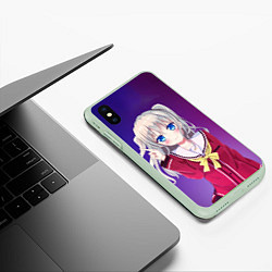 Чехол iPhone XS Max матовый Nao Tomori, цвет: 3D-салатовый — фото 2