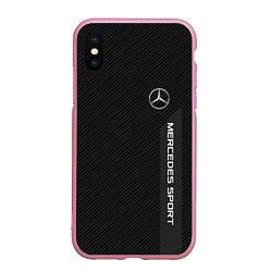 Чехол iPhone XS Max матовый Mercedes AMG: Sport Line, цвет: 3D-розовый