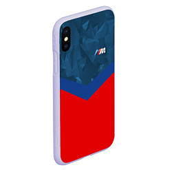 Чехол iPhone XS Max матовый BMW MOTORSPORT, цвет: 3D-светло-сиреневый — фото 2