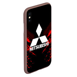 Чехол iPhone XS Max матовый Mitsubishi: Red Anger, цвет: 3D-коричневый — фото 2